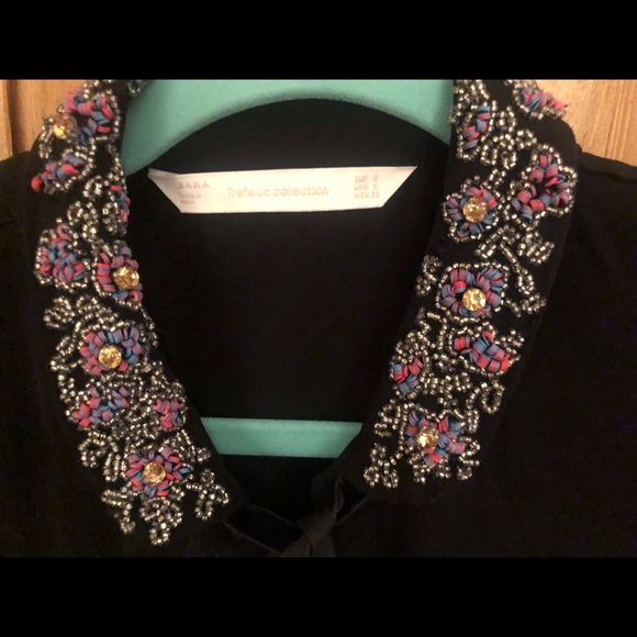 ZARA S black w/ velvet bow tie - Picture 6 of 9